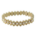Gold - Plated Aurora Borealis Crystal Stretch Bracelet - Lilylin Designs