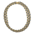 Elegant gray pearls and crystal bib choker necklace - Lilylin Designs