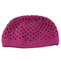 Hot Pink Granny Square Crochet Beanie Hat Med/Large - STXH10 - Lilylin Designs