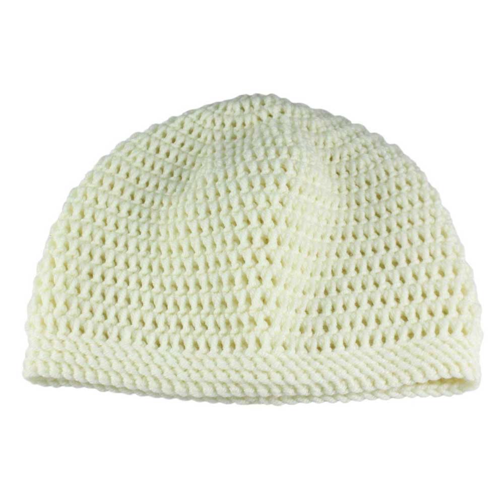 Creamy Ivory Crochet Beanie Hat Medium/Large - JMCH25ML - Lilylin Designs