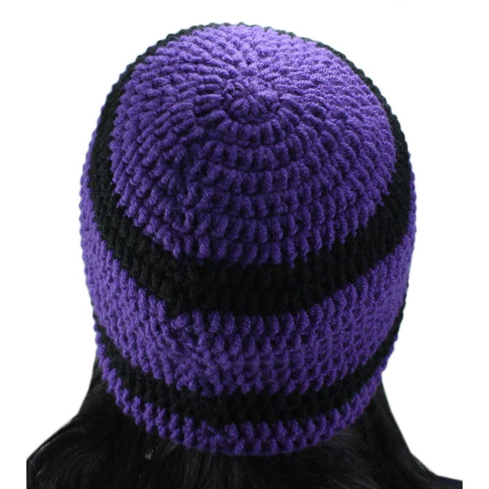【BLACK PURPLE】Blight Sqaure Symbol Beanie Gengar Black & Purple Reversible Beanie (One Size-Adult