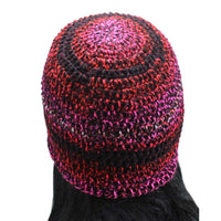 Load image into Gallery viewer, Pink and Red Crochet Beanie Hat Medium/Large - JMCH15 - Lilylin Designs
