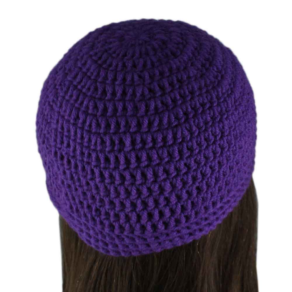 Dark Purple Crochet Beanie Hat Small/Medium - JMCH18SM - Lilylin Designs