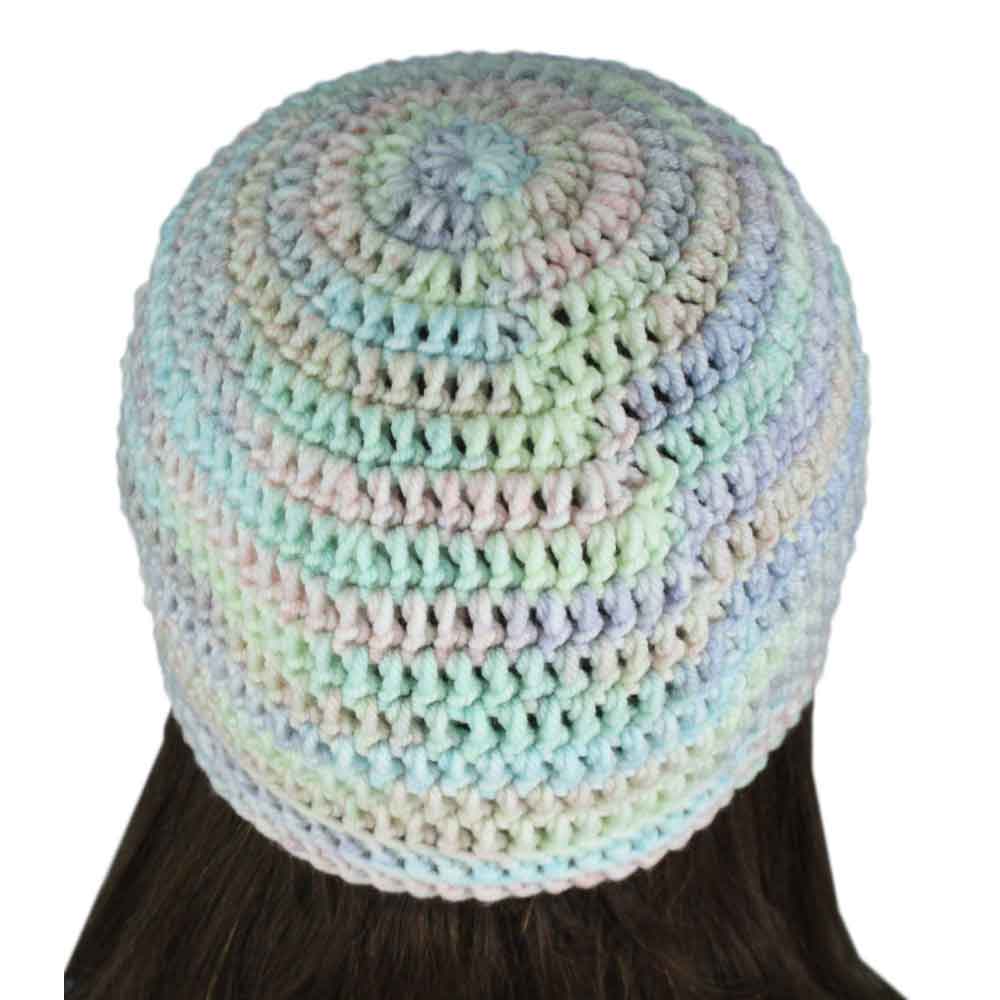 Pastel Rainbow Crochet Beanie Hat Small/Medium - JMCH20SM - Lilylin Designs