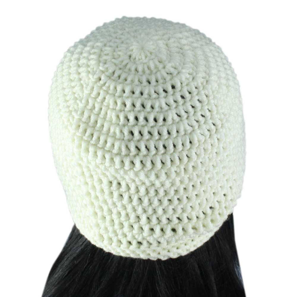 Creamy Ivory Crochet Beanie Hat Medium/Large - JMCH25ML - Lilylin Designs