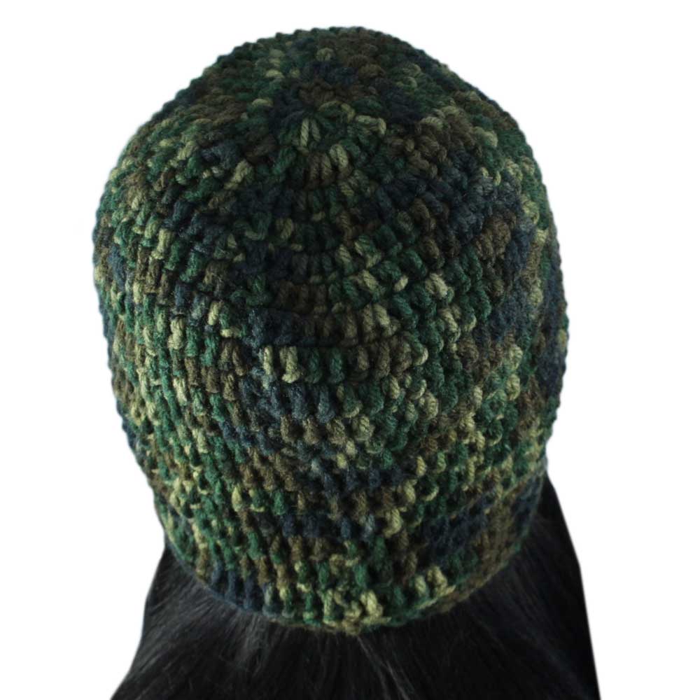 Camouflage Crochet Beanie Hat Medium/Large - JMCH27ML - Lilylin Designs
