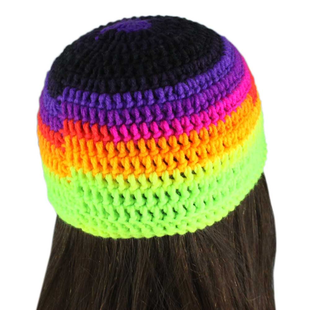 Bright Neon Crochet Beanie Hat Small/Medium - JMCH28SM - Lilylin Designs