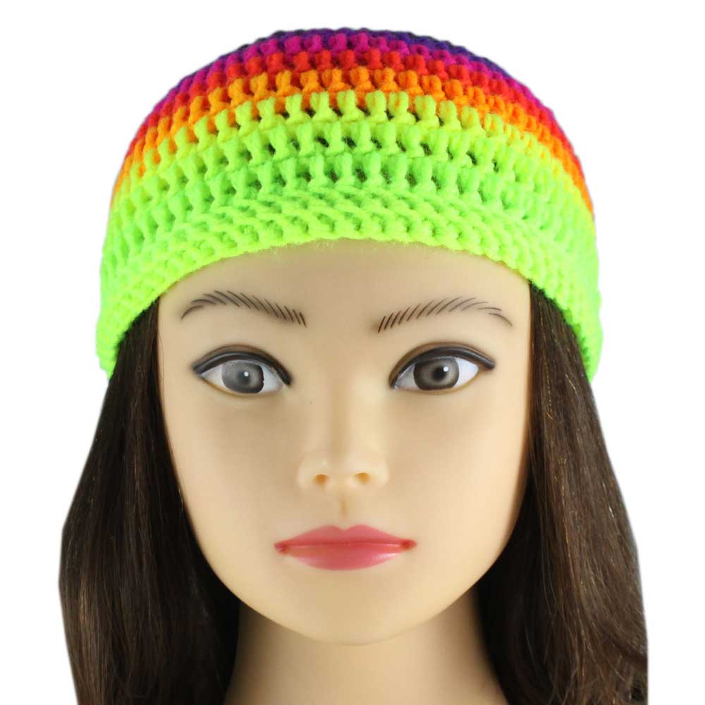 Bright Neon Crochet Beanie Hat Small/Medium - JMCH28SM - Lilylin Designs