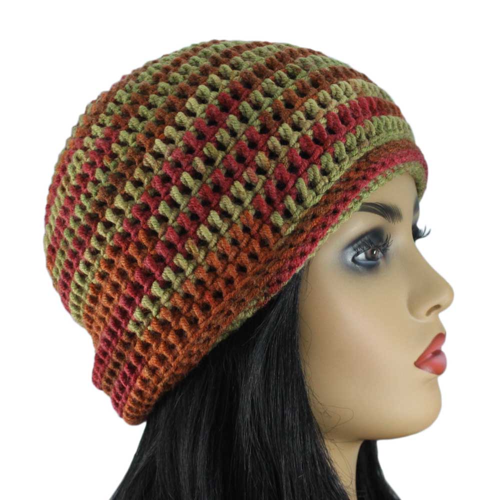 Lilylin Designs Faithfully Fall Crochet Beanie Hat Medium/Large-side