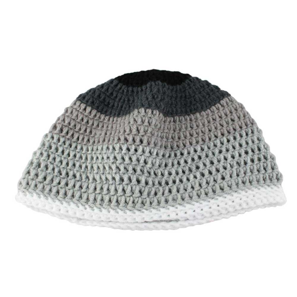 Shades of Gray Crochet Beanie Hat Medium/Large - JMCH32ML - Lilylin Designs