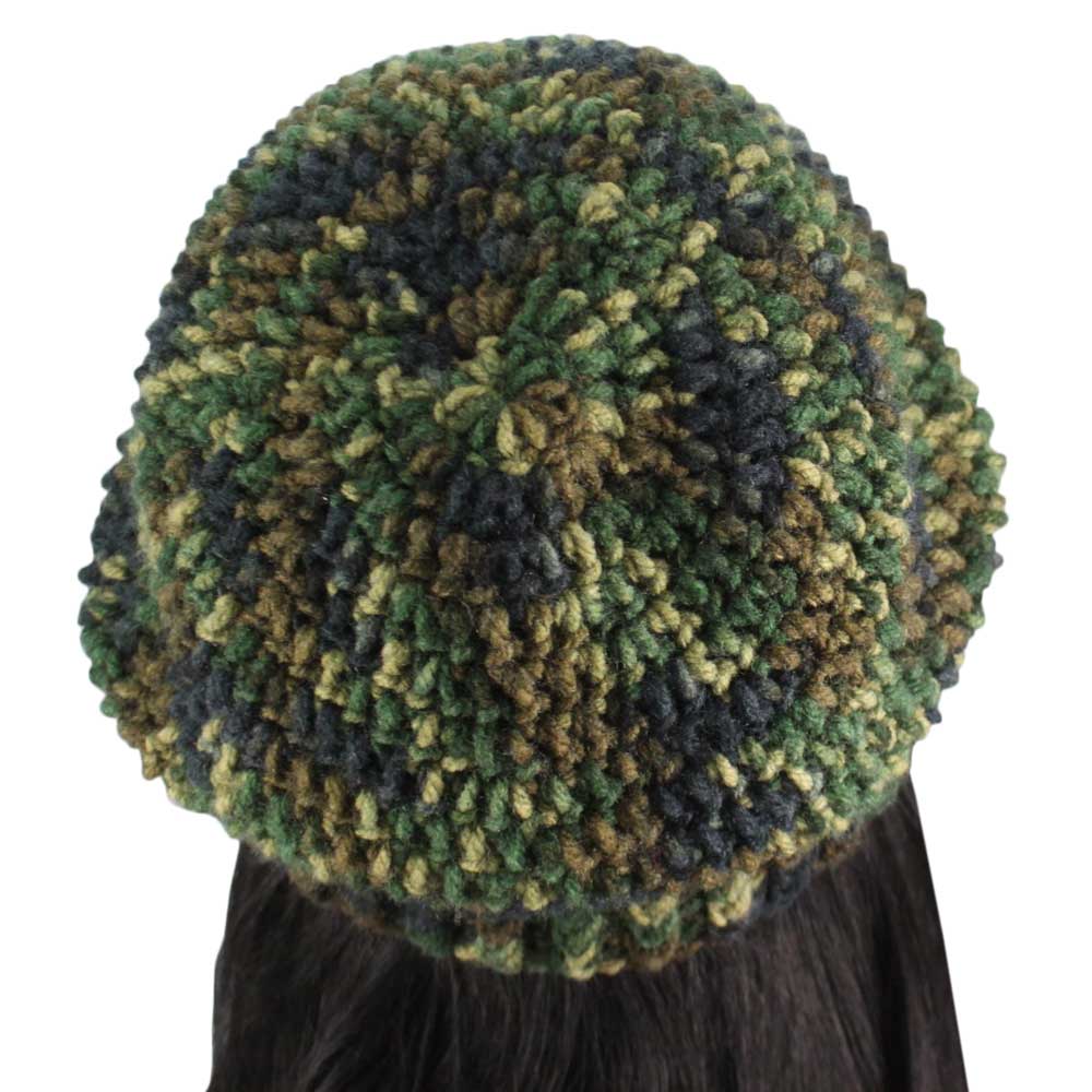 Camouflage Crochet Beanie Hat with Band Medium/Large - JMCH39ML - Lilylin Designs