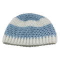 Light Blue and White Crochet Beanie Hat Medium/Large - JMCH40ML - Lilylin Designs