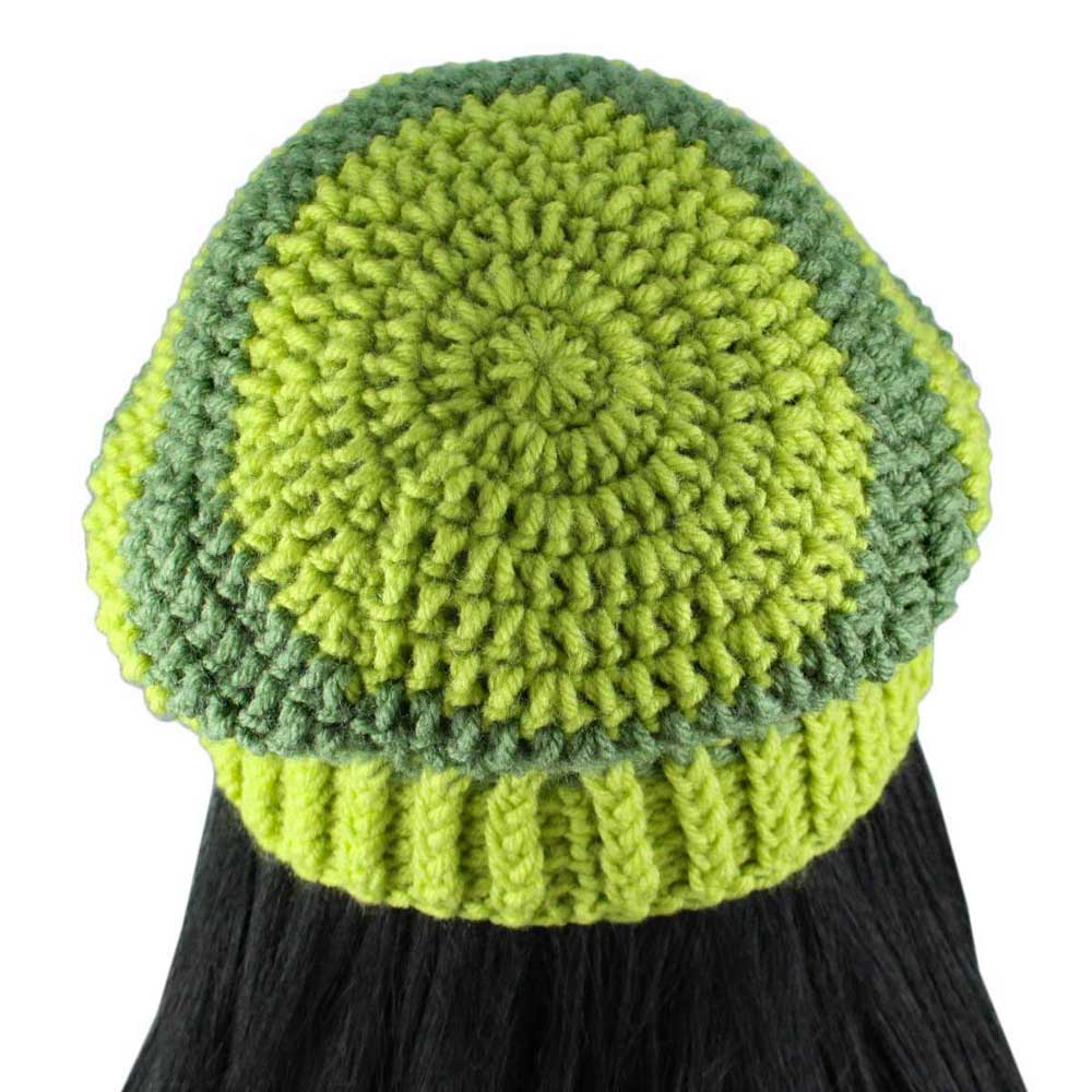 Green Crochet Beanie Hat Medium/Large - JMCH45ML - Lilylin Designs