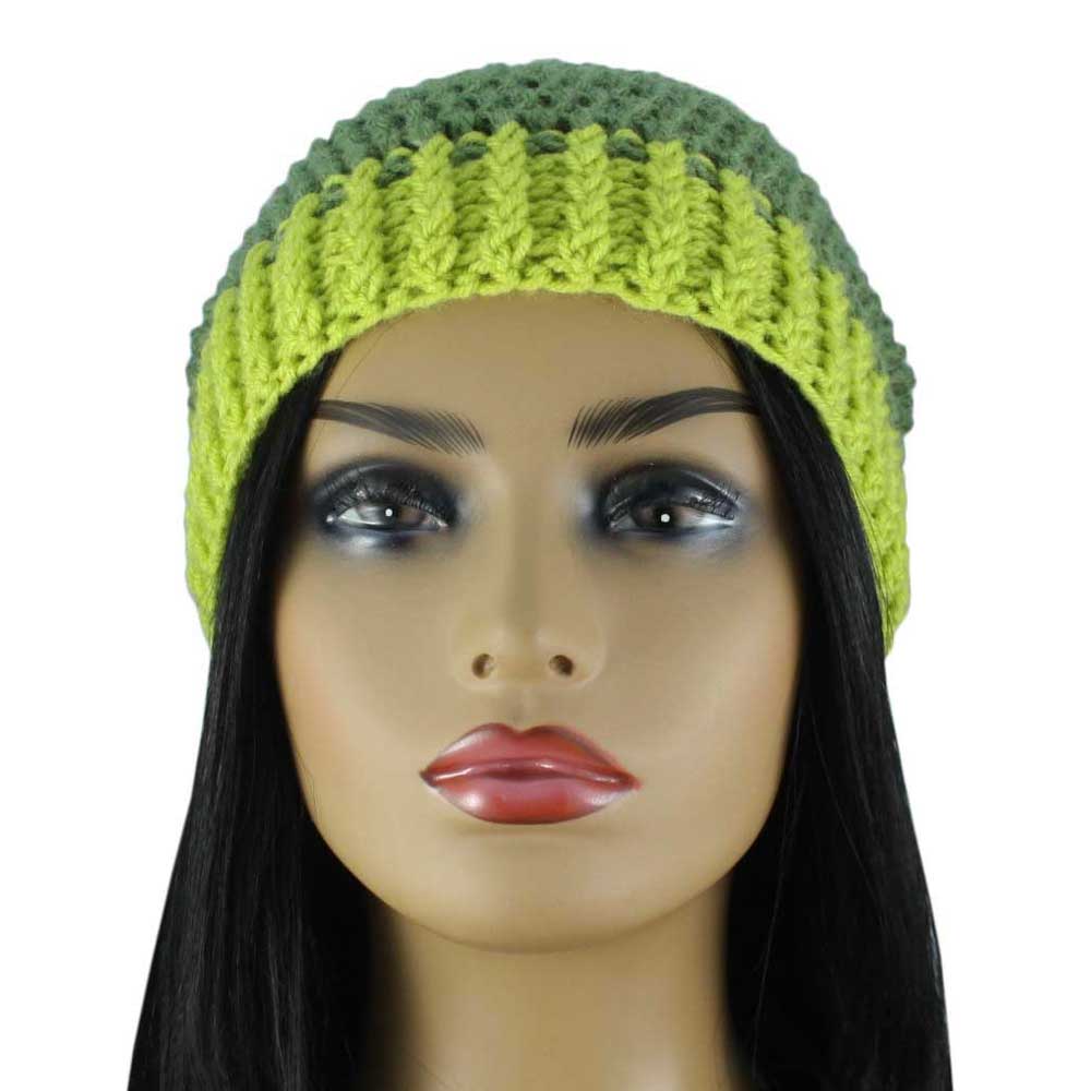 Green Crochet Beanie Hat Medium/Large - JMCH45ML - Lilylin Designs