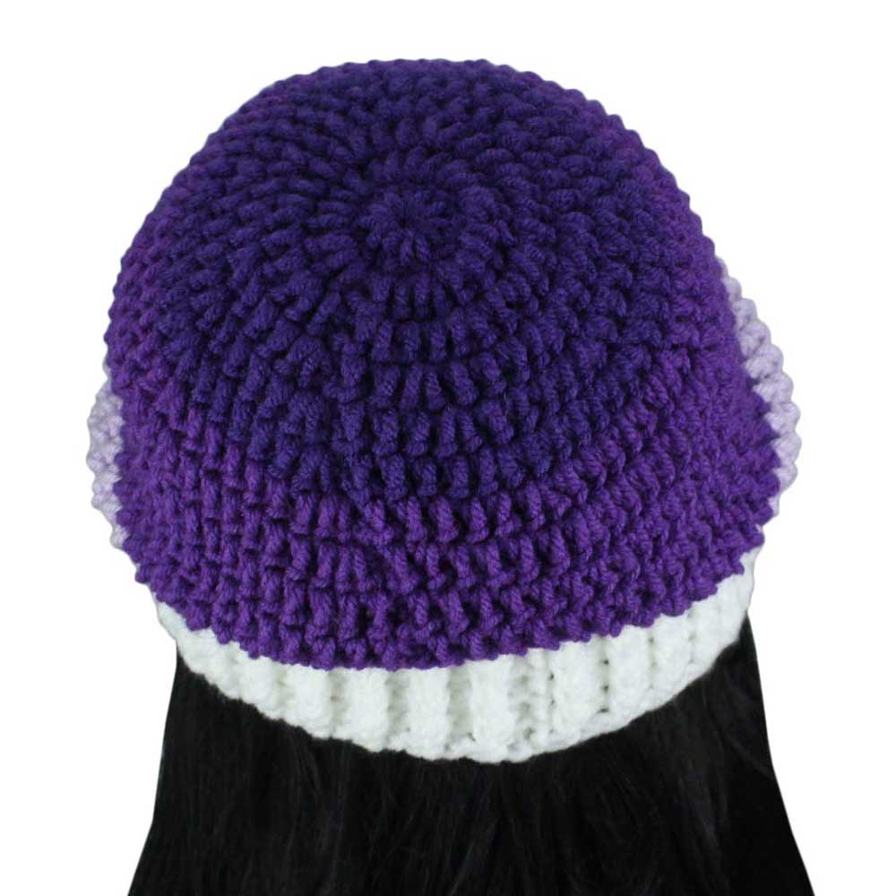 Shades of Purple Crochet Beanie Hat Medium/Large - JMCH49ML - Lilylin Designs
