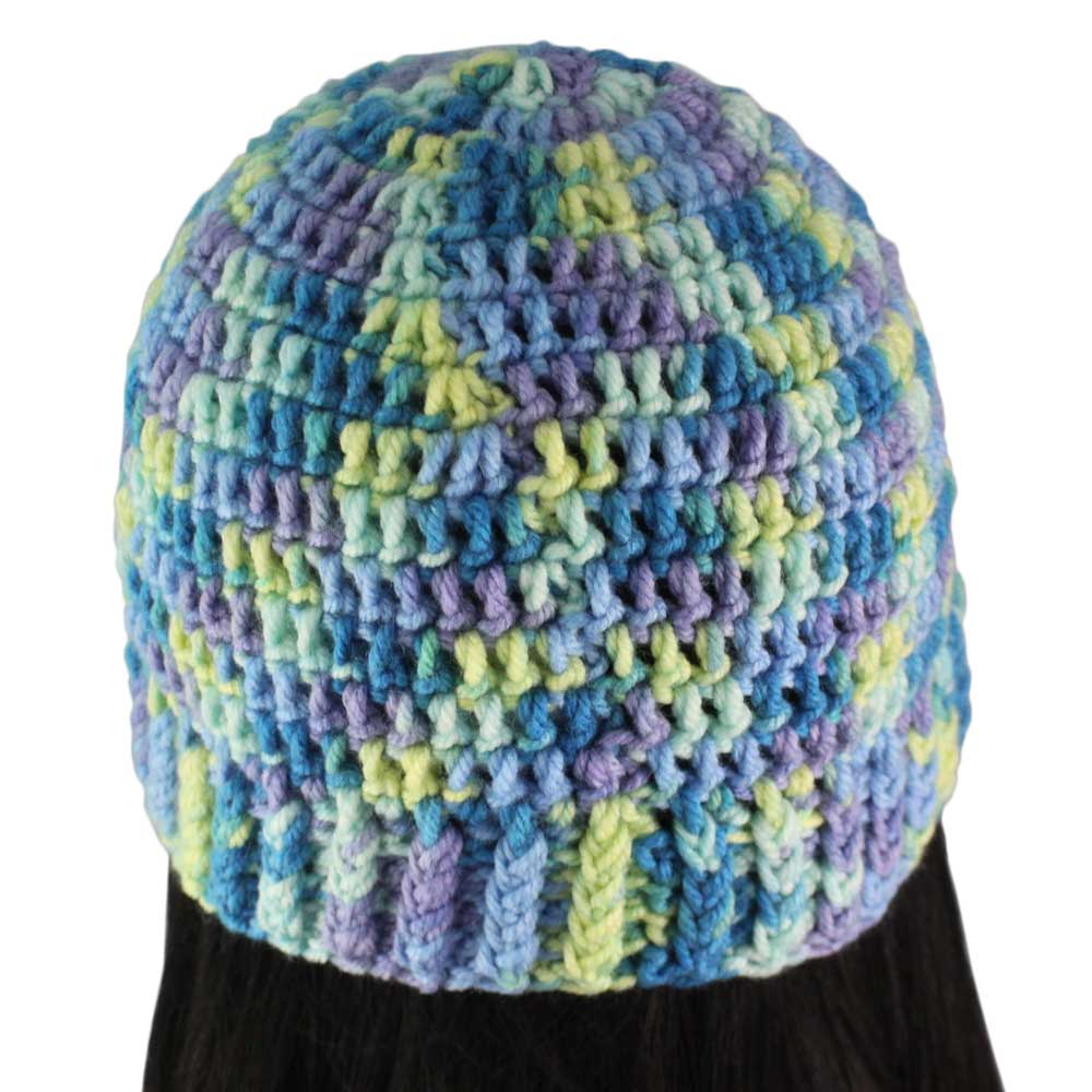 Multicolor Crochet Snug Beanie Hat Medium/Large - JMCH58ML - Lilylin Designs