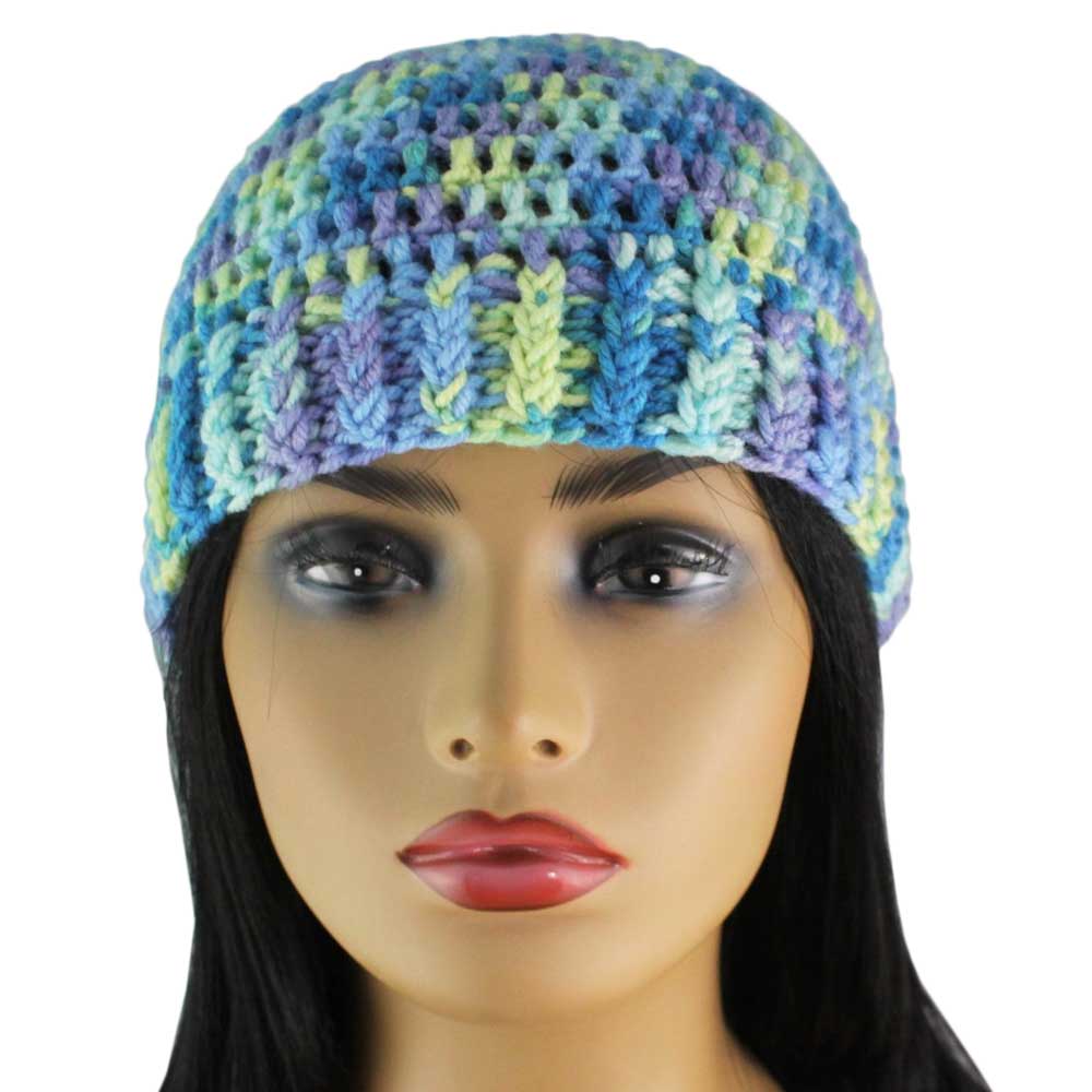 Multicolor Crochet Snug Beanie Hat Medium/Large - JMCH58ML - Lilylin Designs