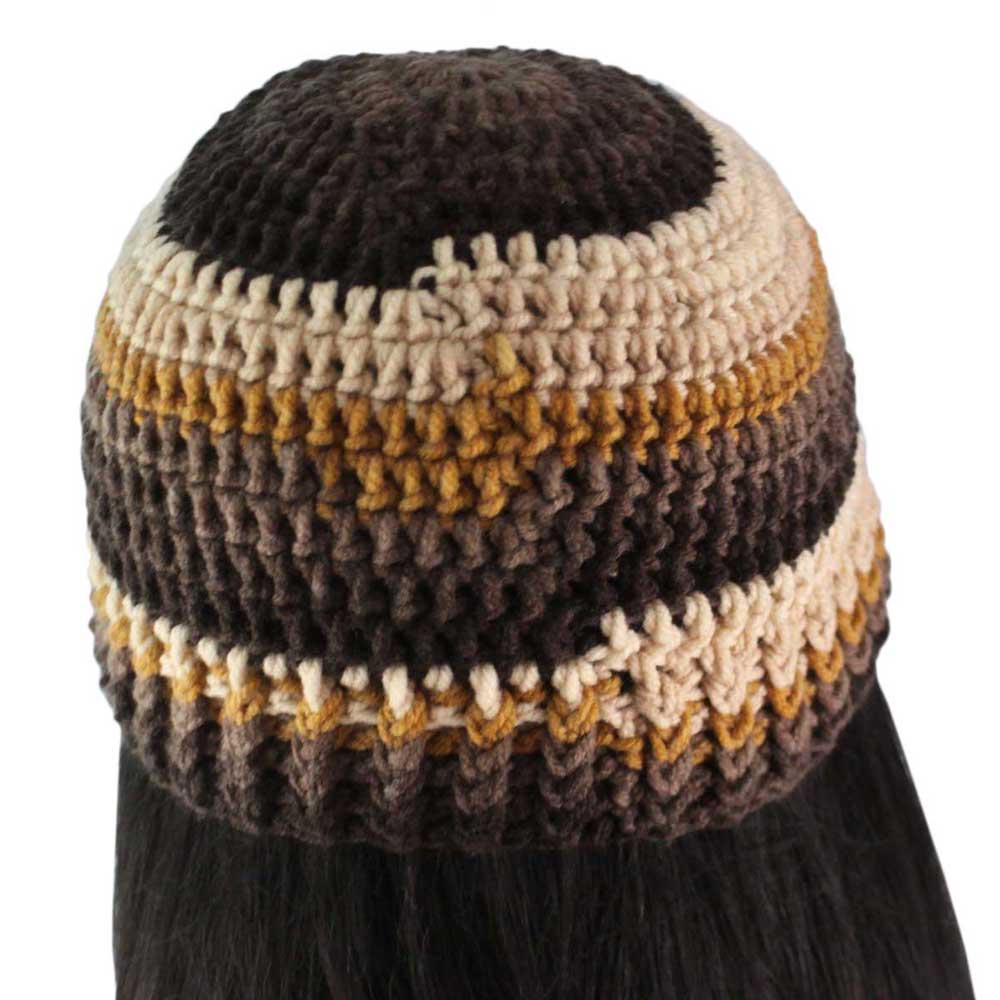 Chocolate Brown Crochet Snug Beanie Hat Medium/Large - JMCH60ML - Lilylin Designs