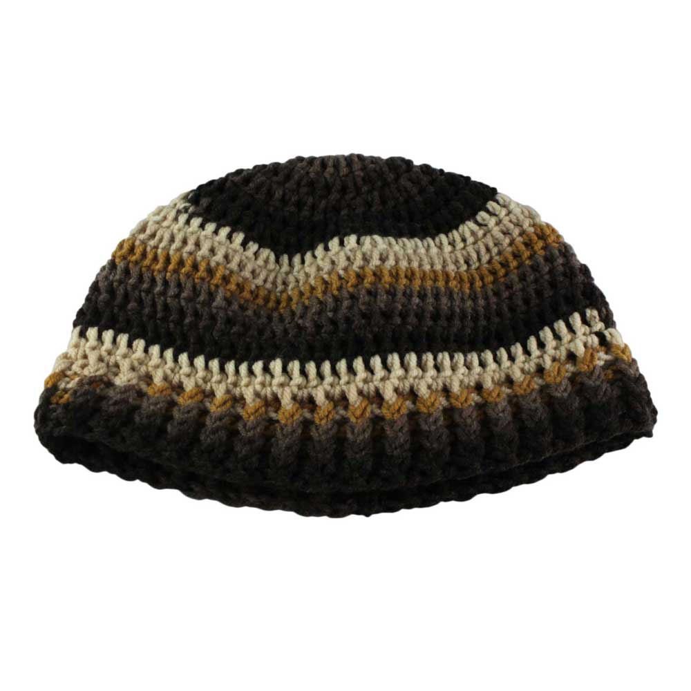 Chocolate Brown Crochet Snug Beanie Hat Medium/Large - JMCH60ML - Lilylin Designs