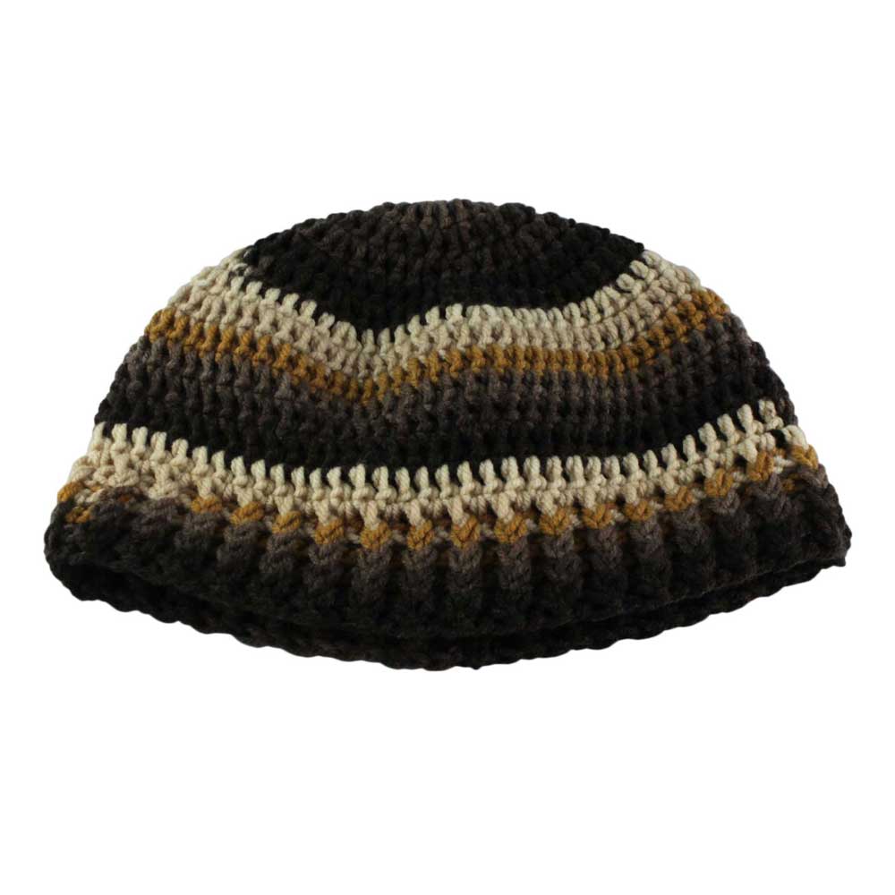 Lilylin Designs Chocolate Brown Crochet Snug Beanie Hat Med/Lg