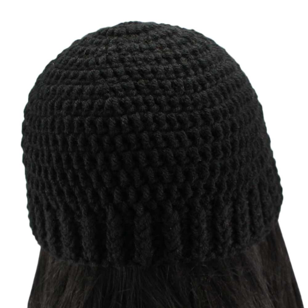 Black Crochet Snug Beanie Hat Medium/Large - JMCH62ML - Lilylin Designs
