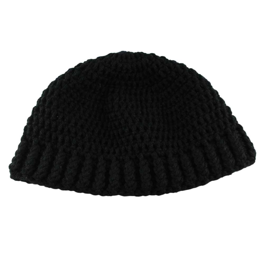 Black Crochet Snug Beanie Hat Medium/Large - JMCH62ML - Lilylin Designs