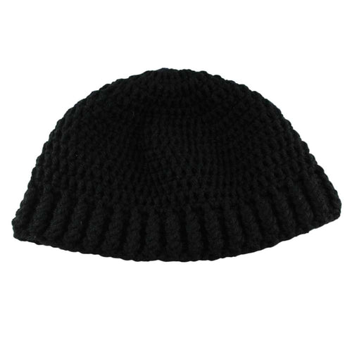 Black Crochet Snug Beanie Hat Medium/Large - JMCH62ML - Lilylin Designs