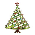 Large Light Green Christmas Tree Brooch Pin - Lilylin Designs