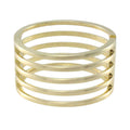 5 Row of Matte Gold Bars Hinged Bangle - BG505 - Lilylin Designs