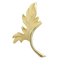 Matte Gold Curled Leaf Brooch Pin -  Lilylin Designs