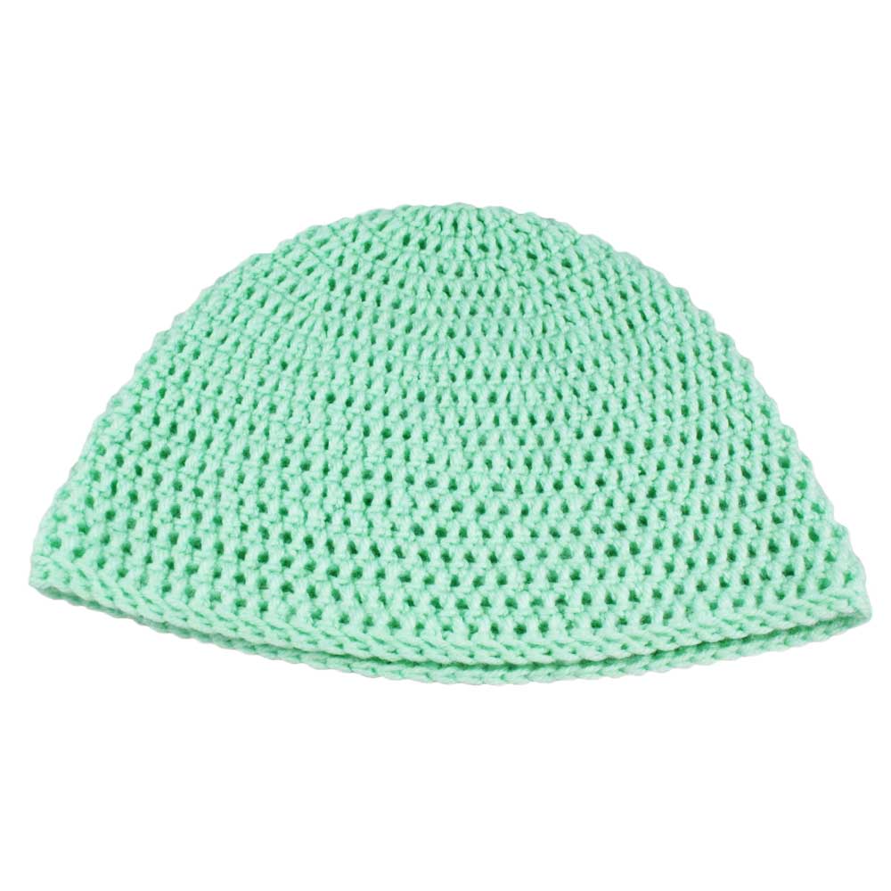 Mint Green Crochet Beanie Hat Medium/Large - JMCH09 - Lilylin Designs