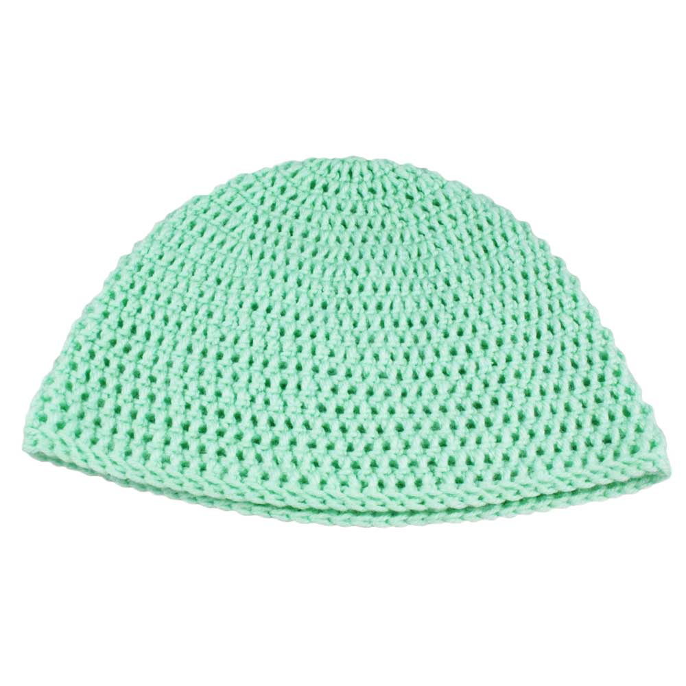 Lilylin Designs Mint Green Medium/Large Crochet Beanie Hat