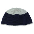 Navy Blue with Gray Top Crochet Beanie Hat Medium/Large - STXH23ML - Lilylin Designs