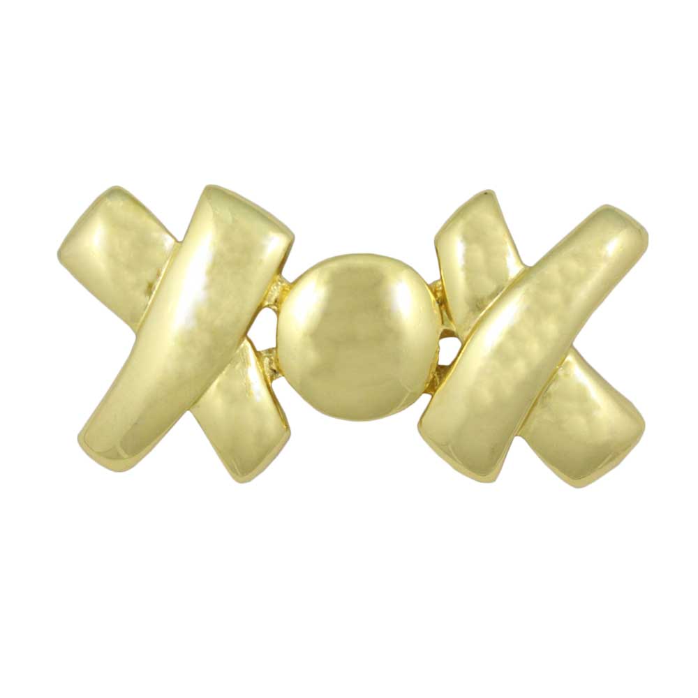 Gold - plated XOX Hugs and Kisses Brooch Pin - PF527 - Lilylin Designs