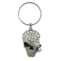 Crystal Skull with Kerchief Keychain on white background - Lilylin Designs