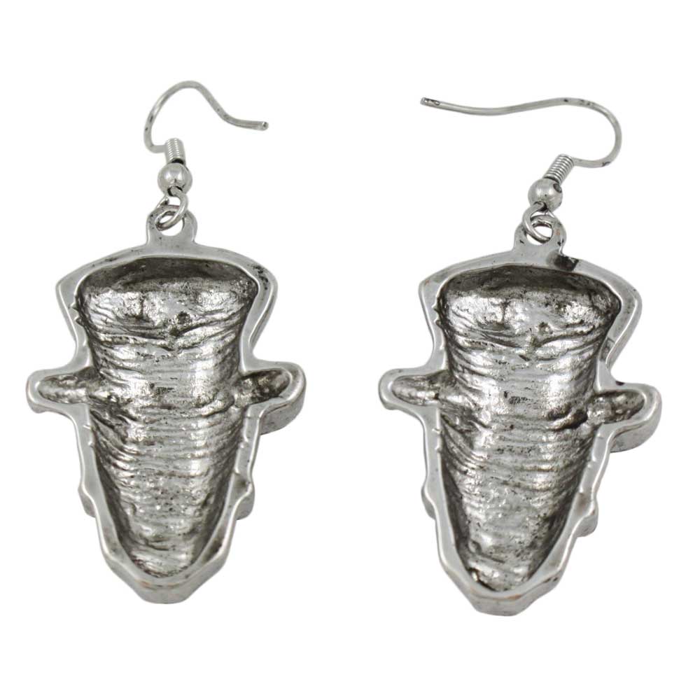 Antique Skull with Crystal Hat Dangling Earring - PF602E - Lilylin Designs