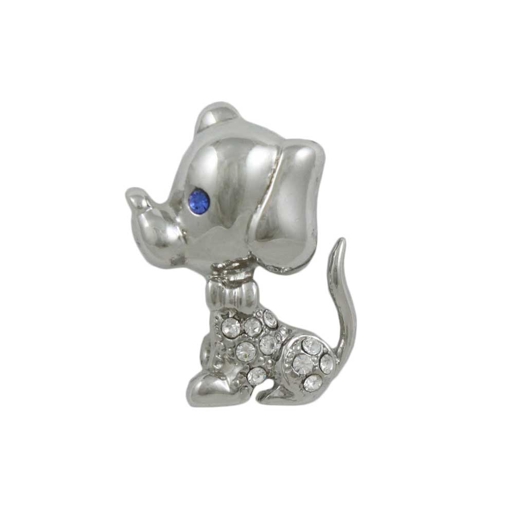 Lilylin Designs Small Crystal Big Head Puppy Dog Brooch Pin 