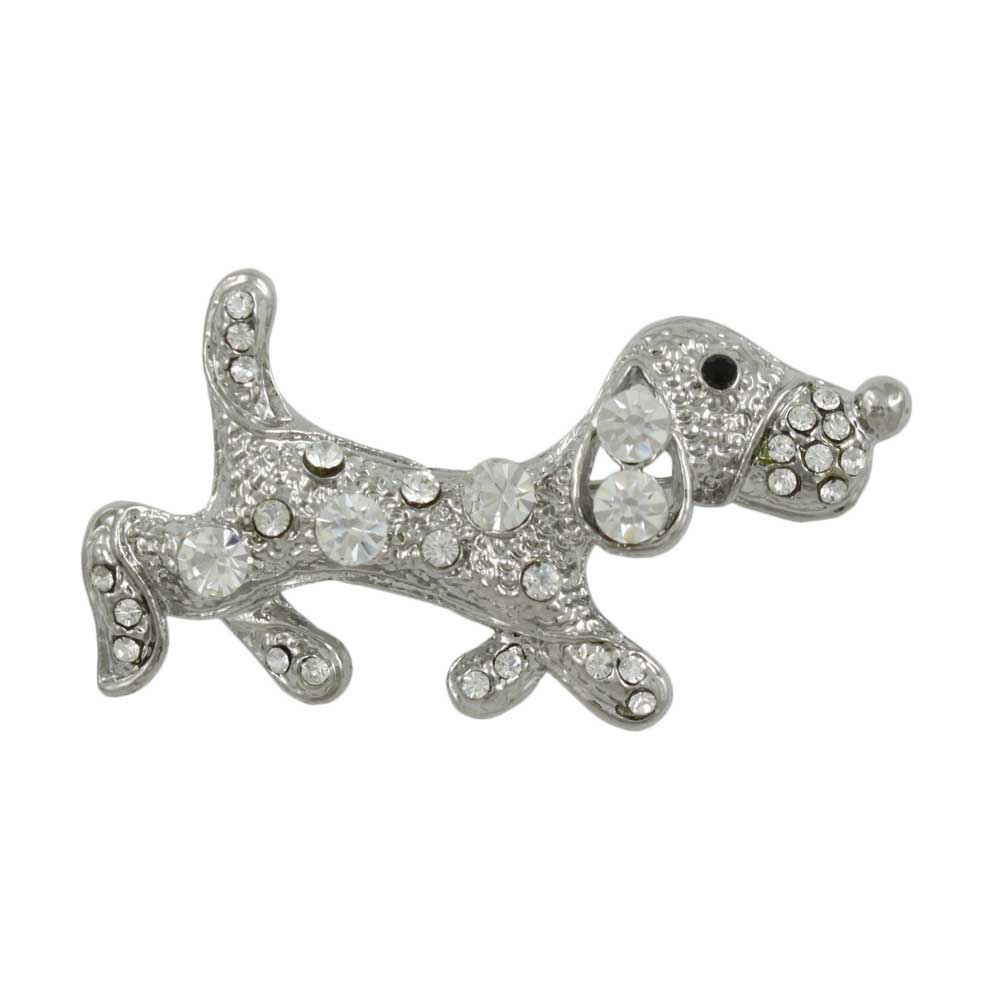 Lilylin Designs Crystal Strutting Beagle Dog Brooch Pin