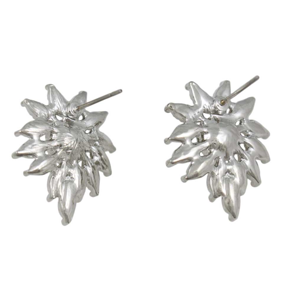 Crystal Sunburst with White Pearl Pierced Earring - PRE904 - Lilylin Designs