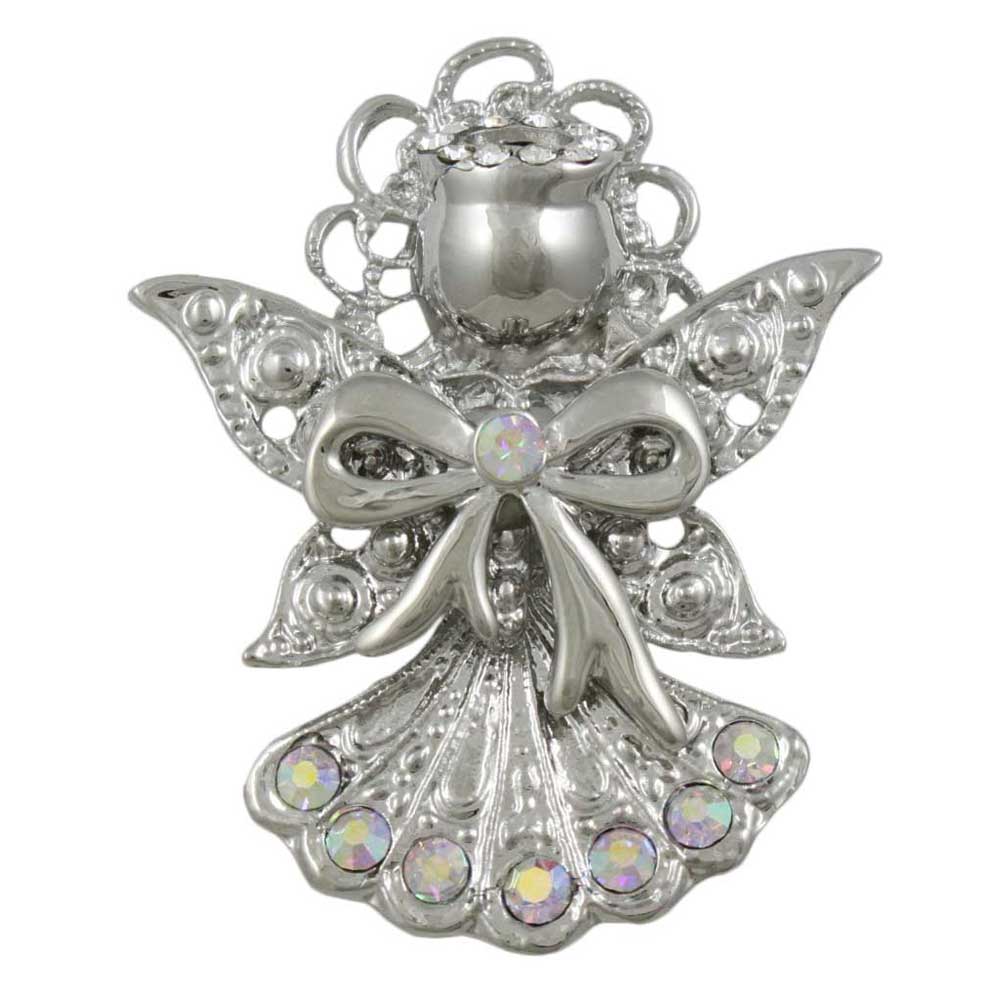 Lilylin Designs AB Crystal Angel Brooch Pin with Large Wings Pin