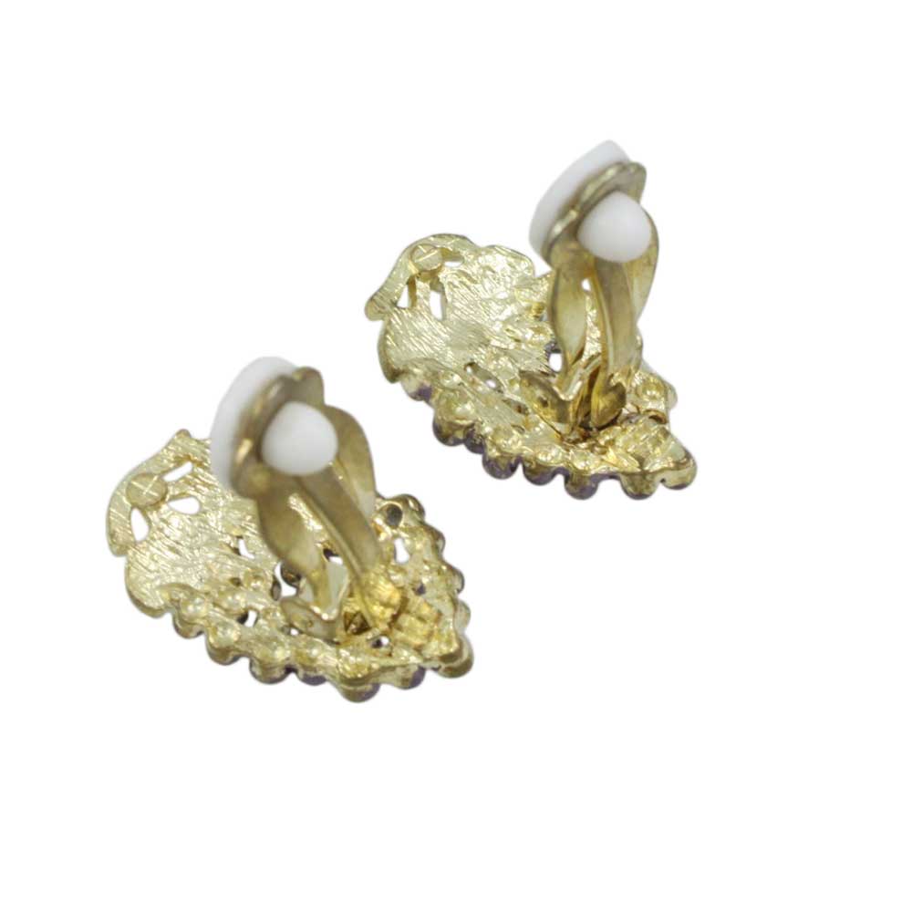 Purple Enamel Grapes Clip On Earring - PRF313E - Lilylin Designs