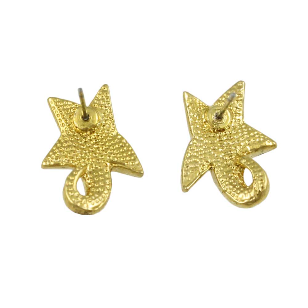 Aurora Borealis Crystals Shooting Star Pierced Earring - PRF321E - Lilylin Designs