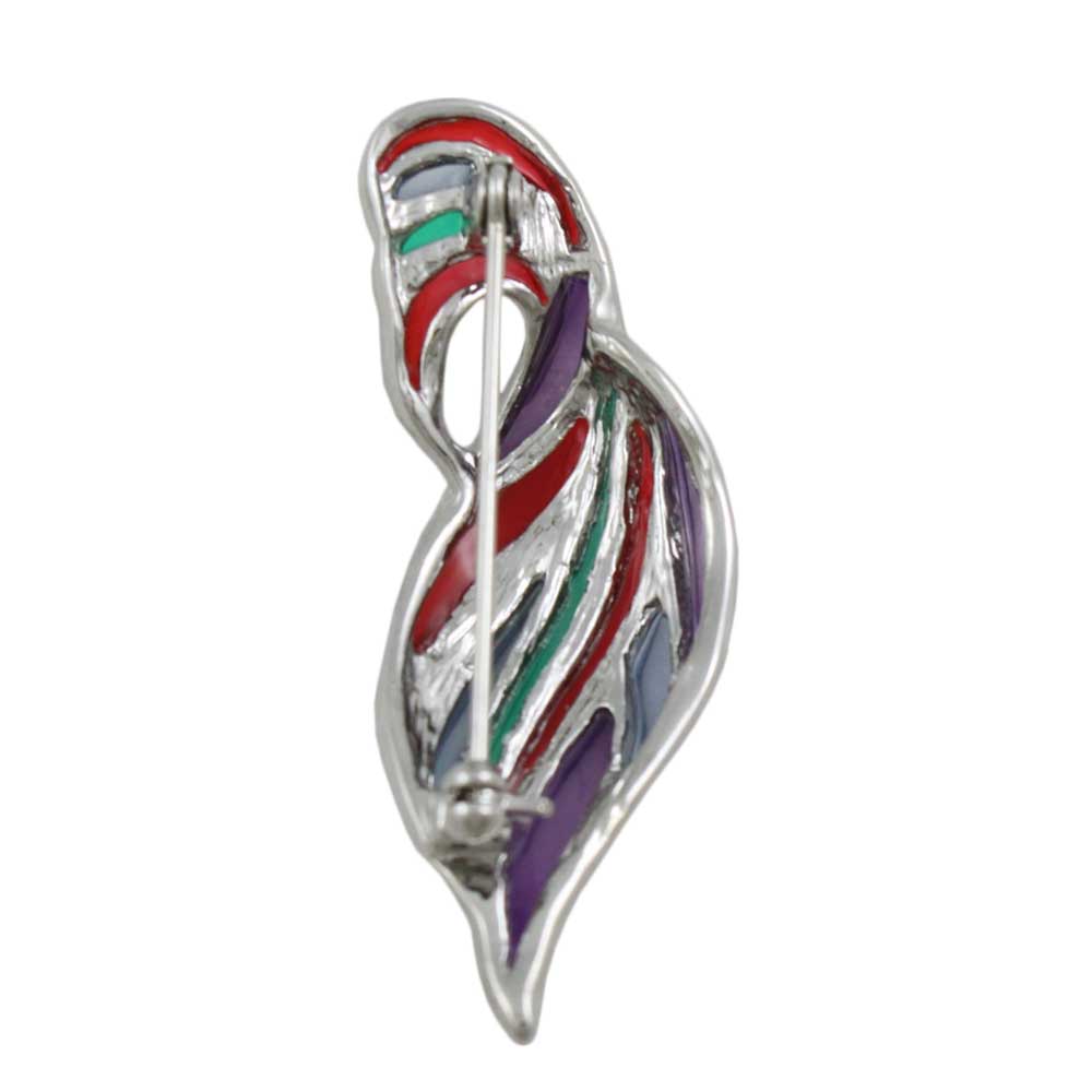 Colorful Enamel and Crystal Wave Brooch Pin - PRF713 - Lilylin Designs