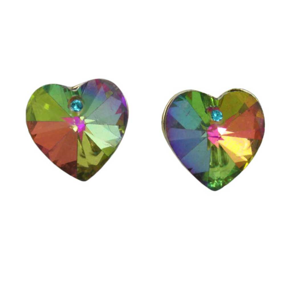 Lilylin Designs Sparkling Iridescent Heart Stud Pierced Earring