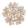 Dusty Pink Cats Eye Cluster of Daisies Flower Brooch Pin | Lilylin Designs