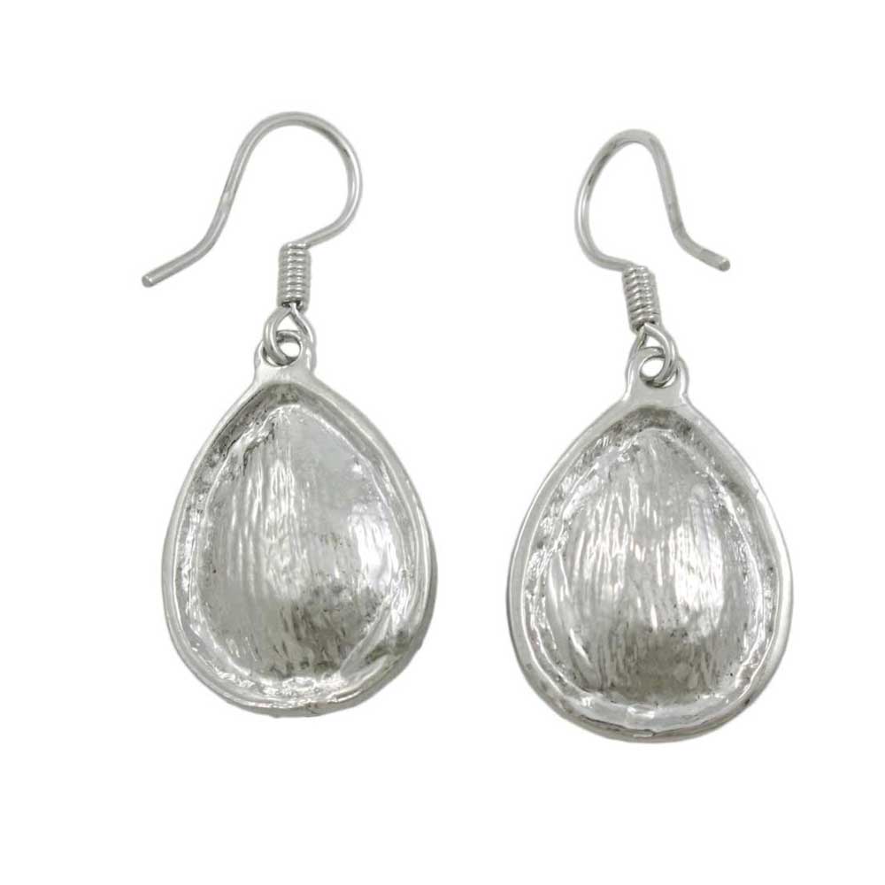 Dark Red Crystal Teardrop Dangling Pierced Earring - PT410SE - Lilylin Designs