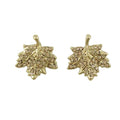 Light Topaz Crystal Maple Leaf Clip Earring - PT412EC - Lilylin Designs
