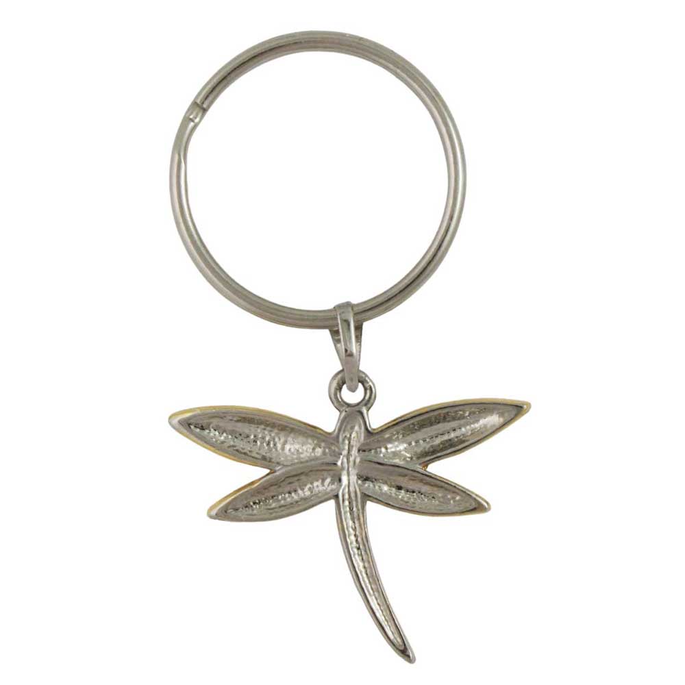 Gold and Silver Dragonfly Keychain - PT471KC