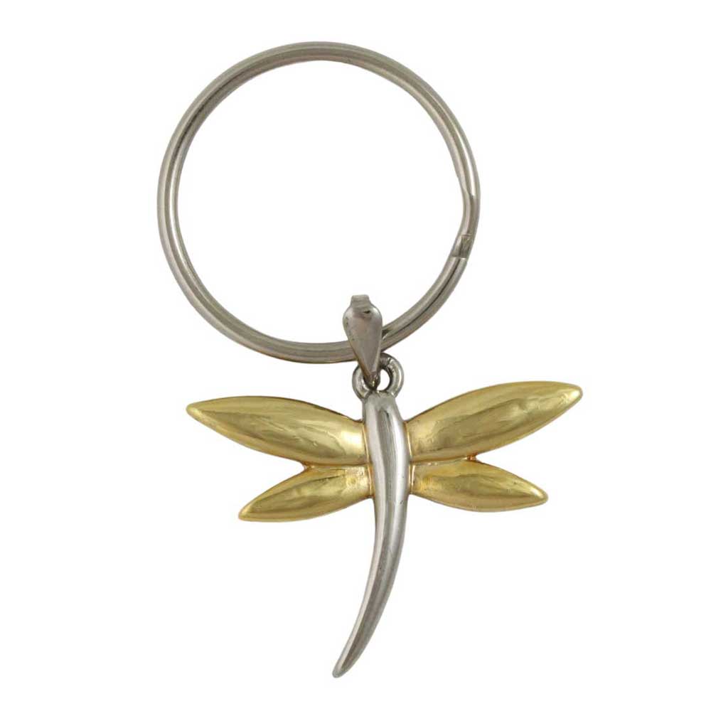 Gold and Silver Dragonfly Keychain - PT471KC