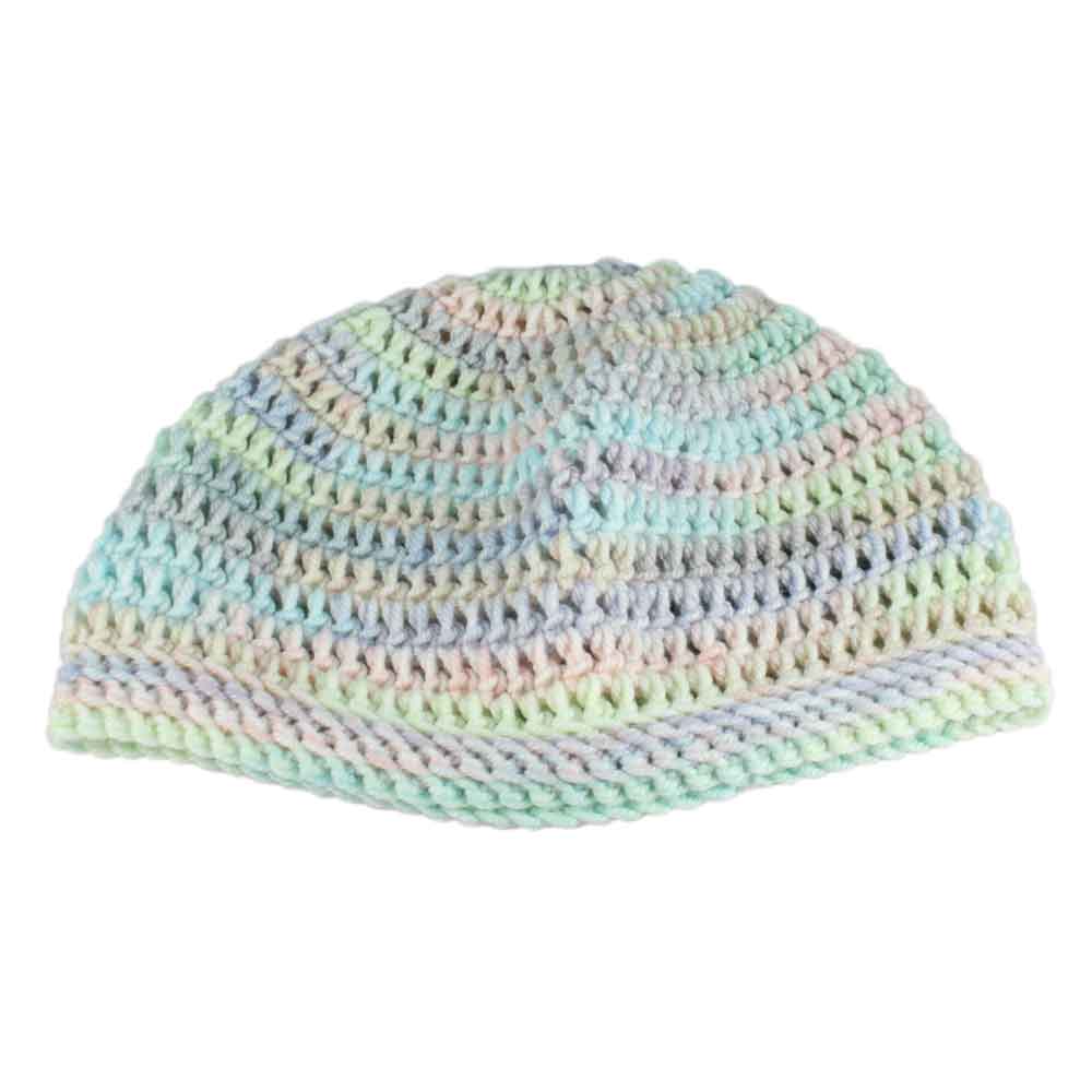 Lilylin Designs Pastel Rainbow Small/Medium Crochet Beanie Hat